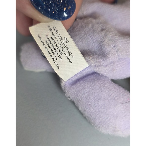 Vintage Hasbro Baby Cub Surprise 1992 2 Cubs White And Purple *dirty/stains - Picture 5 of 11